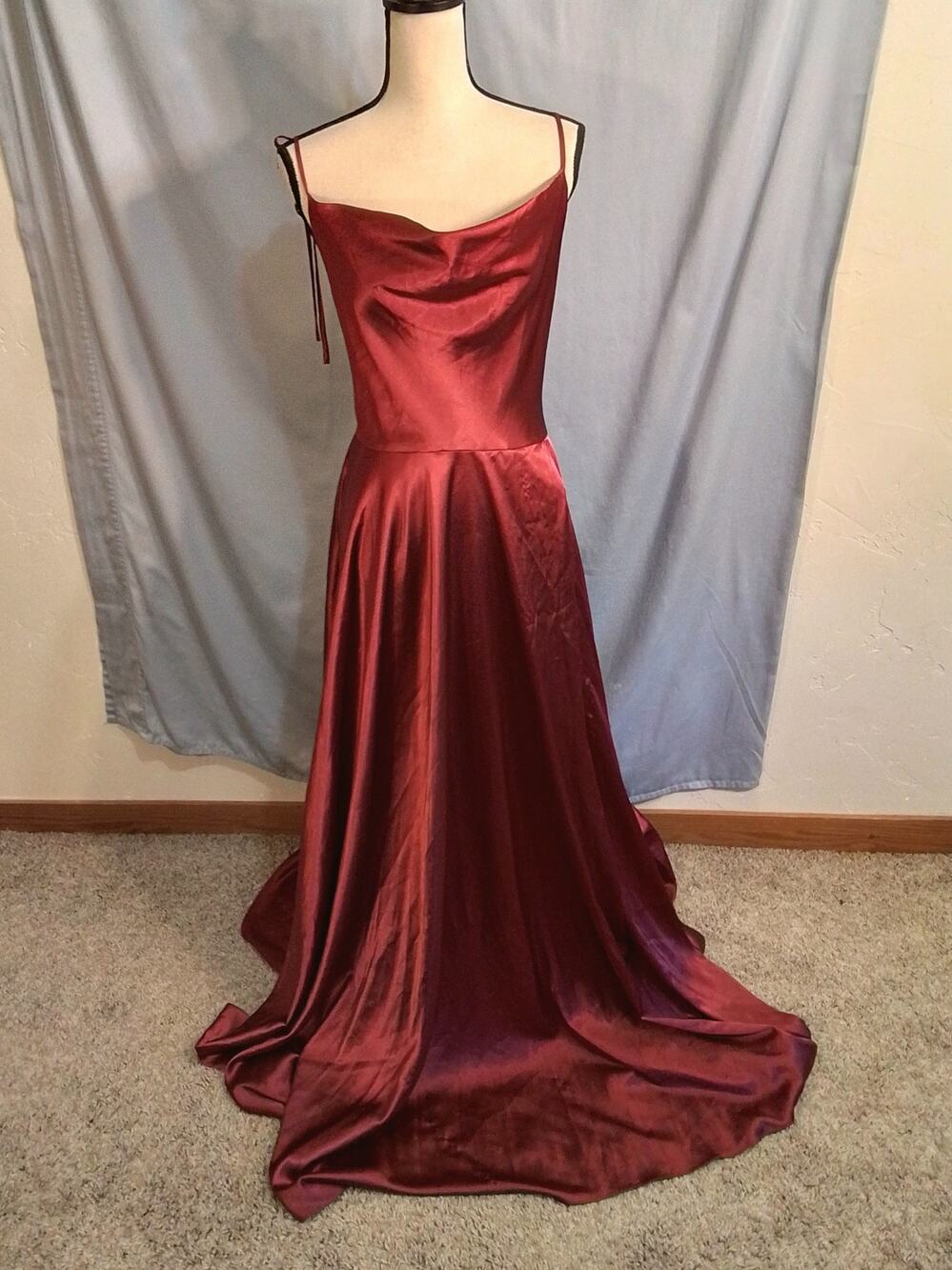 Cinderella Divine red satin evening gown